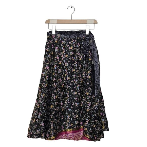 Mexicali Blues Layered Wrap Skirt Hippie Boho Reversible Silk Womens One Size Ne - Picture 1 of 6